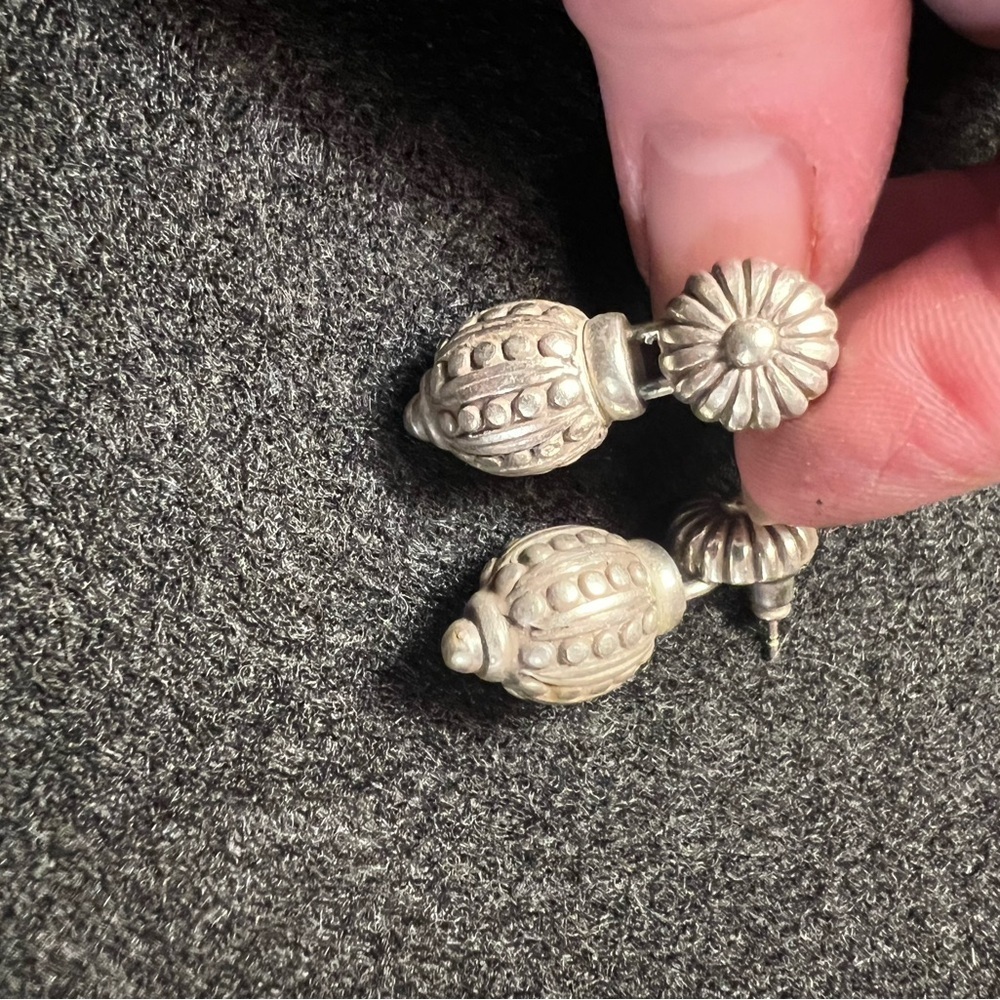 Brighton Silver Textured Earrings